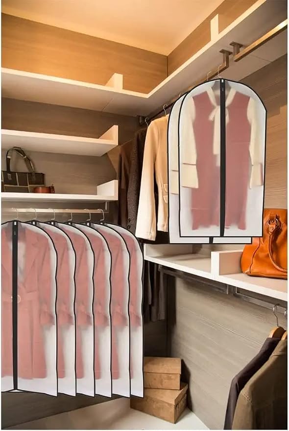 Garment Bags for Hanging Clothes 12 PCS Transparent Waterproof Dustproof - Image 7