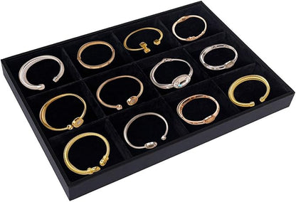 Stratalife 12 Grid Jewelry Organizer Tray, Stackable Drawer Earring Organizer - Image 4