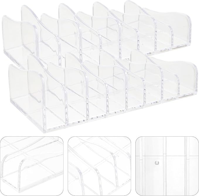 Uonlytech 2pcs Transparent Eyeshadow Palettes Organizer Makeup Holder Cosmetic - Image 5