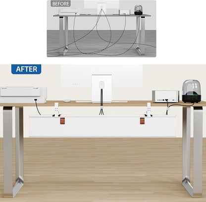 Zilink Large Cable Management Under Desk 40" No Drill Desk Cable Management - Image 6