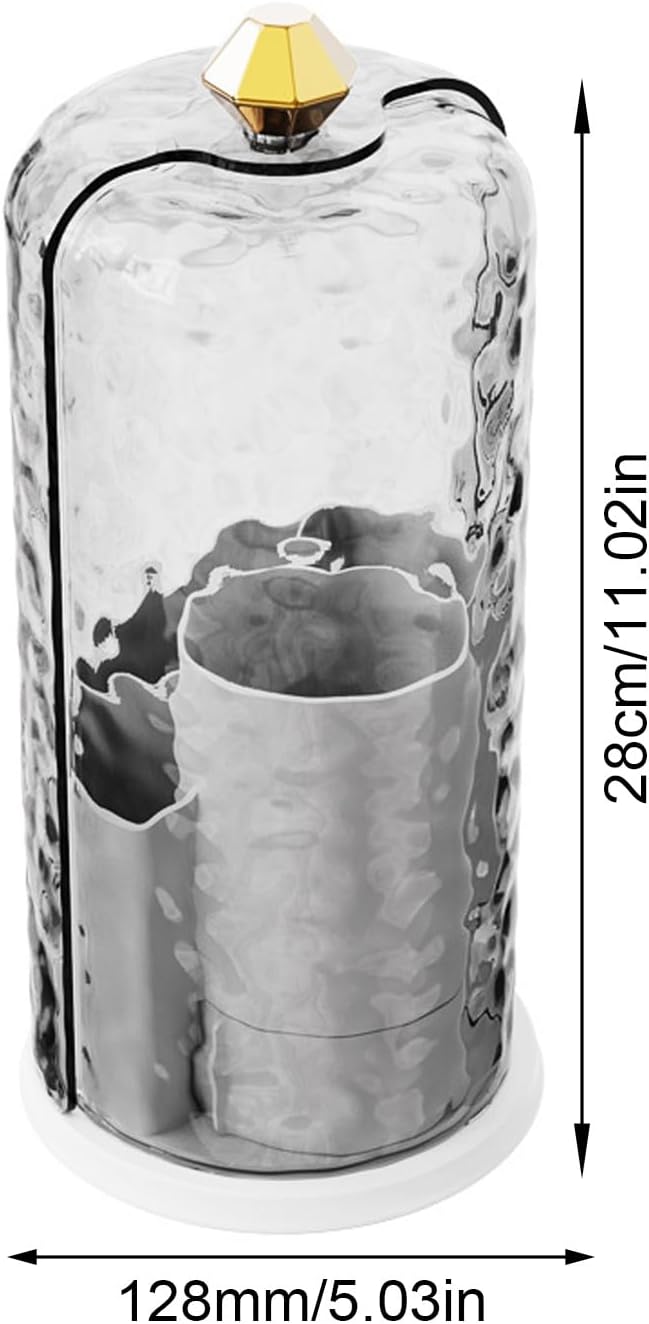 Rotating Makeup Organizer, 360-Degree Clear Cosmetic Case - Image 4