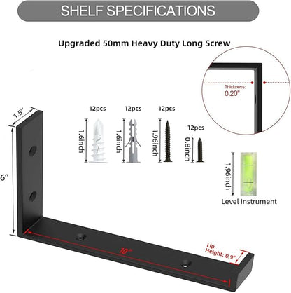 Shelf Bracket, Heavy Duty Floating Shelf Brackets 10-Inch Long - Image 3