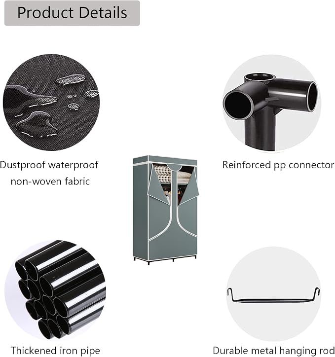 SORCEDAS Portable Closet Wardrobe - Image 6