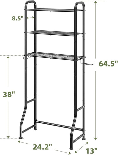 Simple Trending Over The Toilet Storage Rack, Metal 3 Tier Bathroom Organizer - Image 7
