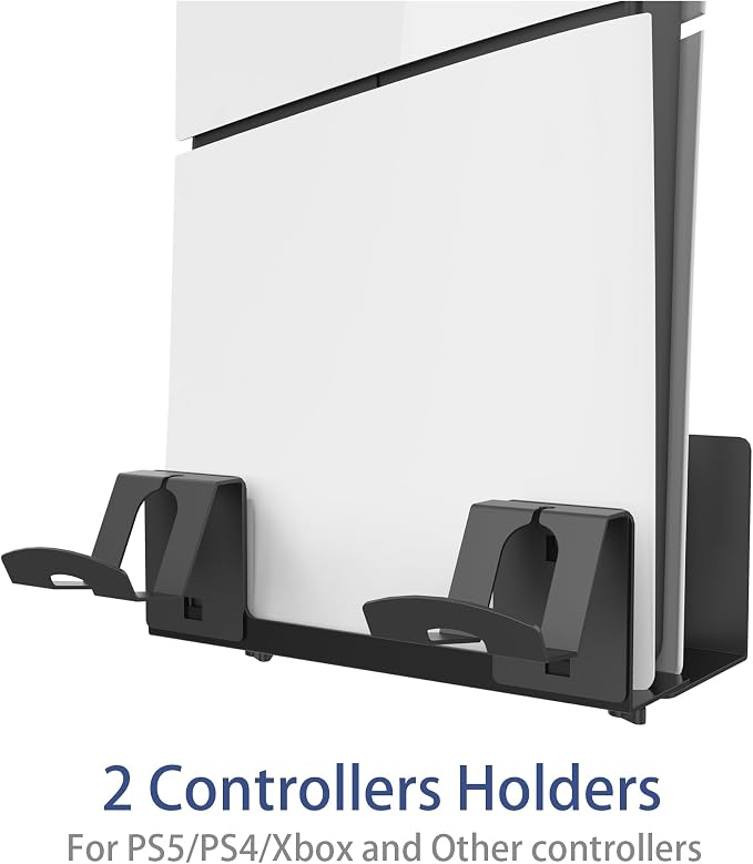 Monzlteck Universal Game Console Wall Mount + 2 Controller Holders, Compatible - Image 7