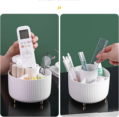 360 Degree Rotating Makeup Brush Holder Organizer Detachable Design 5 Slot Make - Image 7