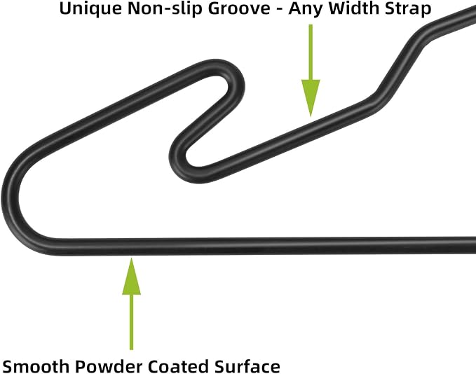 Heavy Duty Metal Hangers with Unique Hook Design Durable & Sturdy Coat Hangers - Image 5