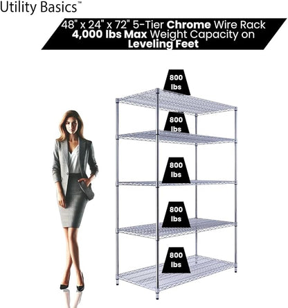 NSF Commercial 5-Tier Wire Shelving - Image 3