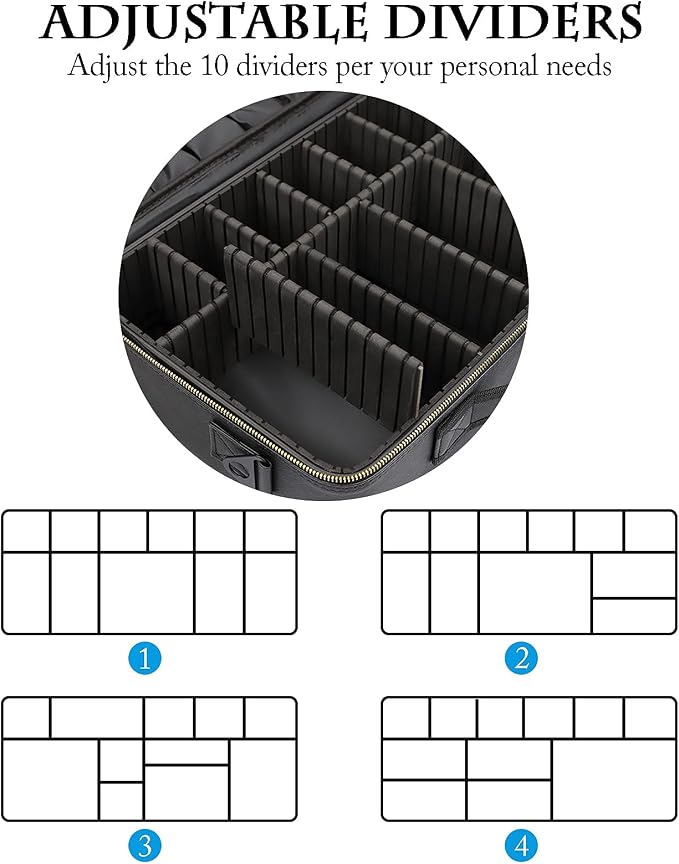 JOURMON Travel Makeup Train Case, Large Capacity Cosmetic Bags - Image 4