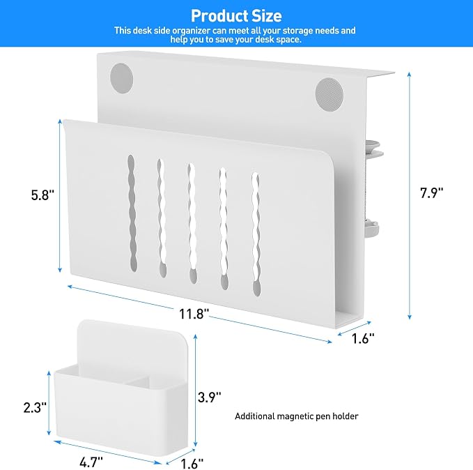MAXECHO Desk Side Storage, Under Desk Laptop Mount, Table Side Hanging File - Image 5