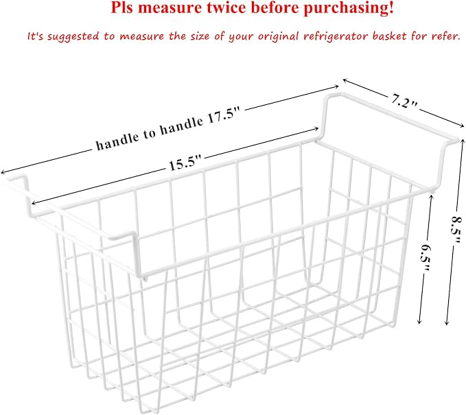 Chest Freezer Baskets 17.5 Inch, Chest Freezer Organizer Bins Metal Wire - Image 2