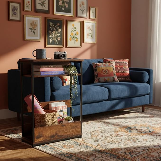 Narrow Side Table, 3-Tier Slim End Table - Image 2