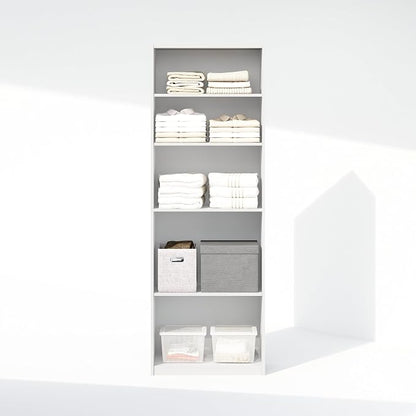 Furinno Reed Closet Organizers and Storage, 5-Tier Closet Organizer, Open Shelf - Image 8