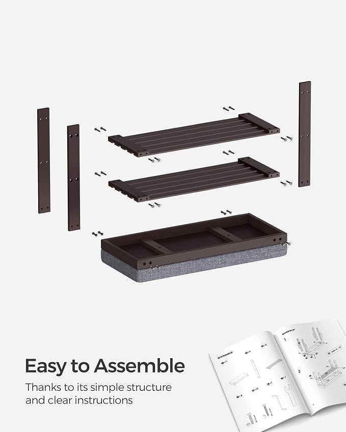 SONGMICS Bamboo Shoe Bench, 3-Tier Shoe Rack Organizer - Image 6