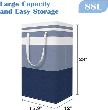 BlissTotes 3-Pack Laundry Basket, Freestanding＆Waterproof Laundry Hamper - Image 2