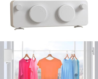 Retractable Clothesline Heavy Duty Clothes Drying Laundry Line Wall Mounted by JOOM