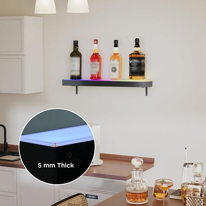 Dethan 1 Tier 24 Inch LED Lighted Liquor Bottle Display Shelf - Image 6