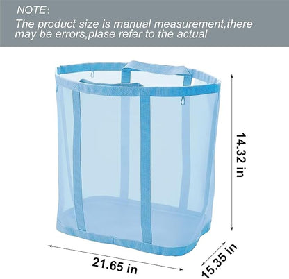 Mesh Bag with Handles, Collapsible Laundry Basket, Foldable Laundry Bag - Image 2