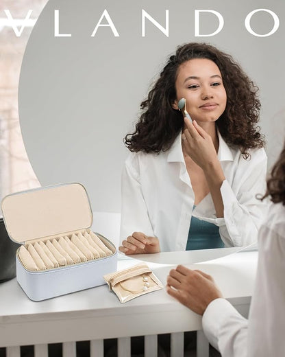 Vlando Travel Jewelry Case Organizer, Small Jewelry Box - Image 7