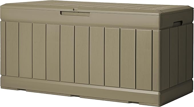 Greesum 82 Gallon Resin Deck Box All Weather Large Outdoor Storage by BuynowfromGreesum