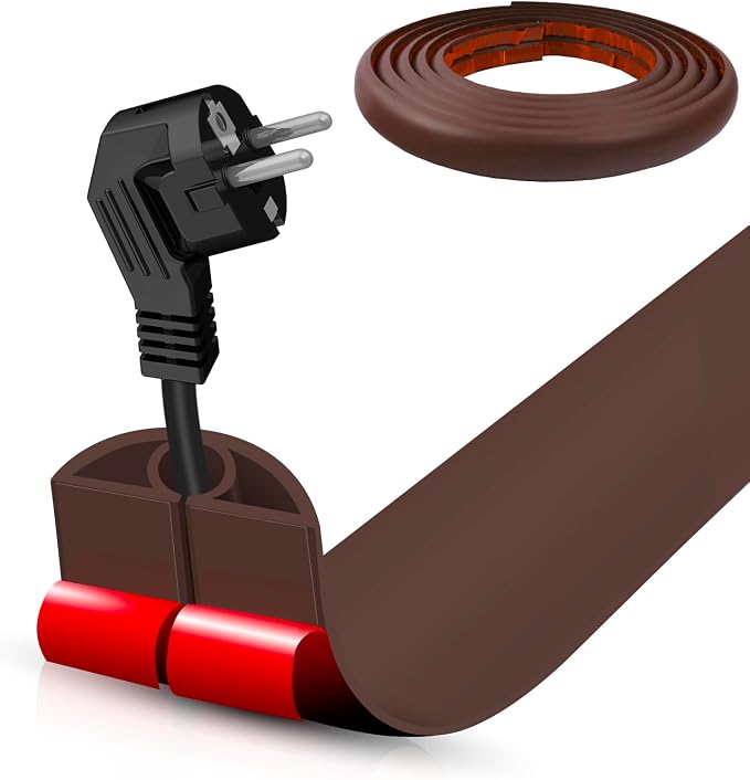 Floor Cord Cover Self Adhesive Cord Hider, 10FT Cable Management, Extension by DBHXXMB-HH