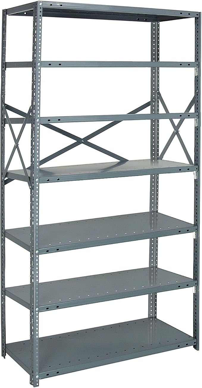 Quantum Storage Systems 75-1842-7 IRONMAN Solid Heavy Duty 7 Shelves 75" H x by QuantumStorageSystems