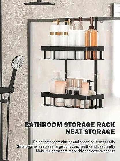 Over Door Shower Caddy, 2-Tier Storage Rack, 11.81x5.31 Inch Shelves, No - Image 4