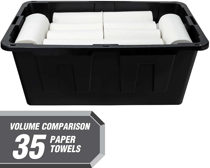 40 Gallon Tote 2 Pack, Heavy Duty Stackable Plastic Storage Bins - Image 8