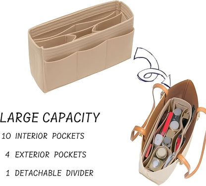 DailyPlus Purse Organizer Insert Felt Bag Organizer Handbag Organizer Insert - Image 5