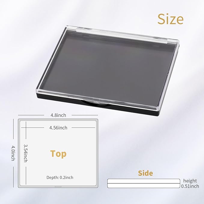 Magnetic Makeup Palette with Clear Top, Empty Eyeshadow Storage Box with 40Pcs - Image 2