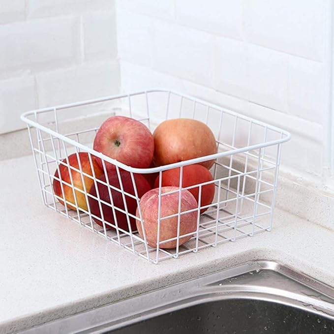 Redrubbit Wire Storage Baskets, Large Farmhouse Metal Freezer Basket Storage - Image 2