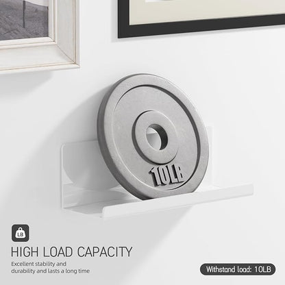 PAVSTINE Acrylic Wall Floating Shelves Set of 2, Wall Shelves White 12 Inch - Image 5