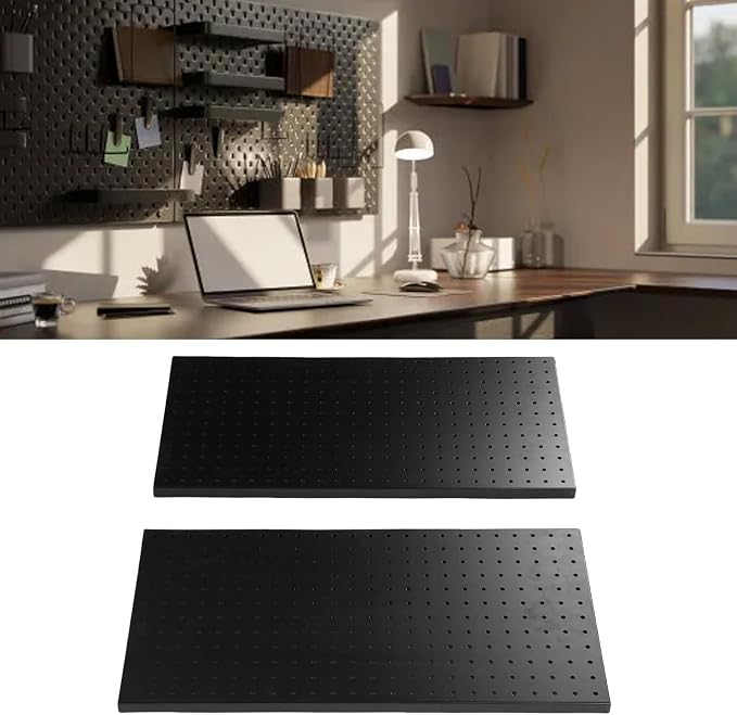 Hilitand Metal Pegboard Panels 2 Pack Heavy Duty Wall Mounted Tool Organizer - Image 3
