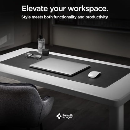 Spigen Desk Pad 35.4" x 15.7" Non-Slip Base Waterproof PU Leather Desk Mat Desk - Image 2