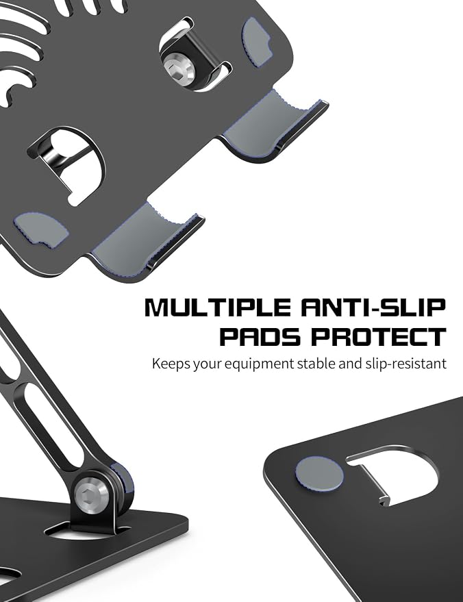 Adjustable Tablet Stand for Desk, Premium Aluminum Holder for iPads, and All - Image 3