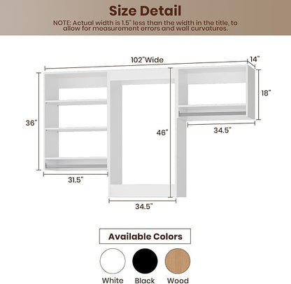 ROOMTEC Modular Closet System, Wall-Mounted Wooden Tower - Image 8