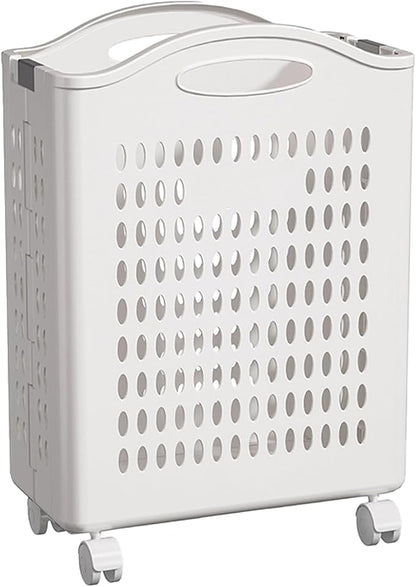Rolling Laundry Hamper with Wheels - 14W×7.5D×21H Ventilated Plastic Laundry by HomePage