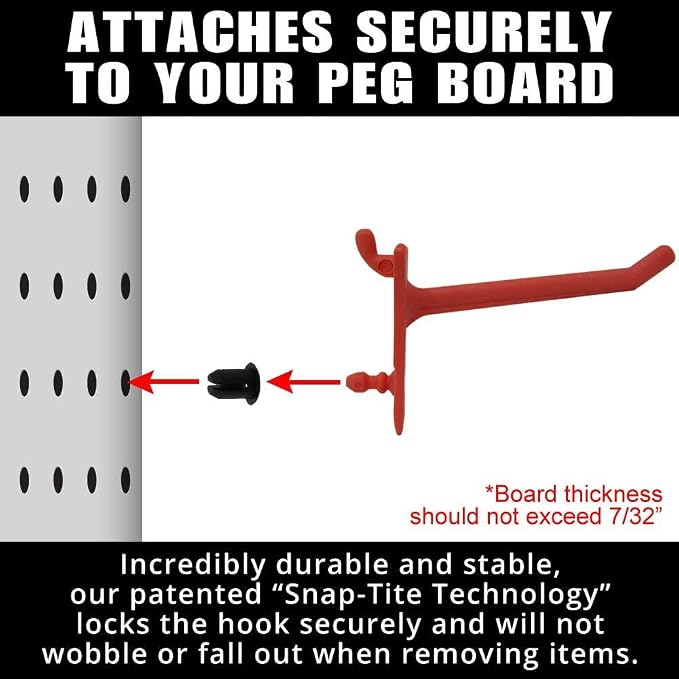 PegPro™ 2" Straight Hooks for 1/4" Pegboards - Image 4