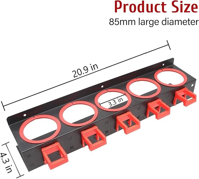 Spray Bottle Storage Rack, Wall-mounted Garage Bottle Organizer - Image 2