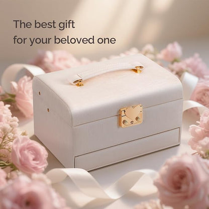 CASEGRACE Jewelry Box, 3 Layers Leather Jewelry Storage Box - Image 6