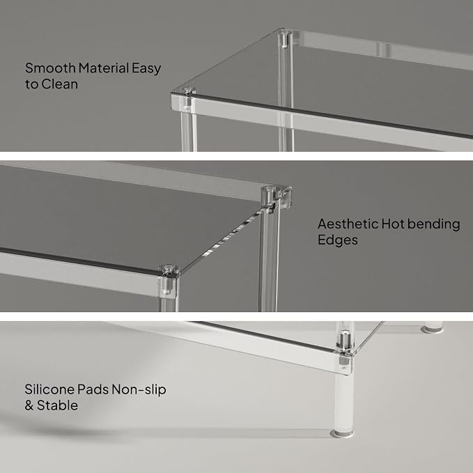 Aquiver 3-Tier Acrylic Shoe Rack - Image 4