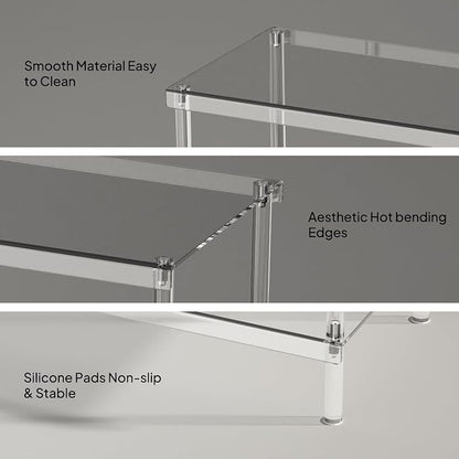 Aquiver 3-Tier Acrylic Shoe Rack - Image 4
