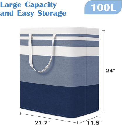 BlissTotes 3-Pack Laundry Basket, Freestanding＆Waterproof Laundry Hamper - Image 2