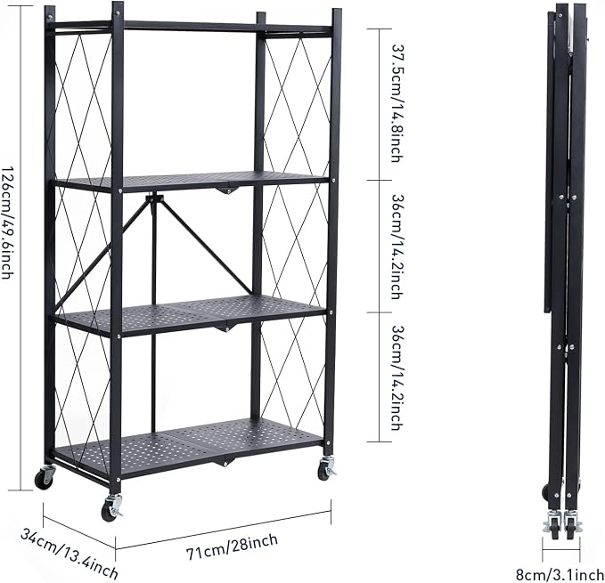 BRIAN & DANY 4-Tier Foldable Storage Shelves - Image 3