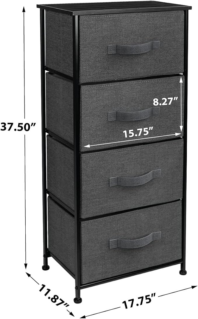 Sorbus Nightstand with 4 Drawers - Image 3