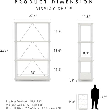 Homes: Inside + Out Apexa Modern 4-Tier Wide Shelving Units, Collectibles - Image 3