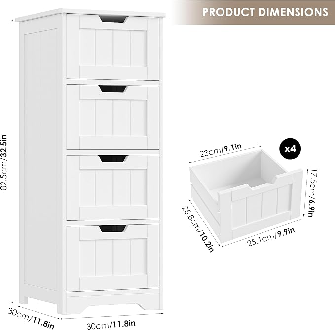 FOTOSOK Bathroom Storage Cabinet - Image 3