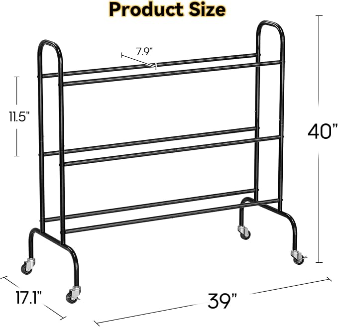 SUFAUY Sports Equipment Organizer, Garage Basketball Rack, Gear & Ball Storage - Image 8
