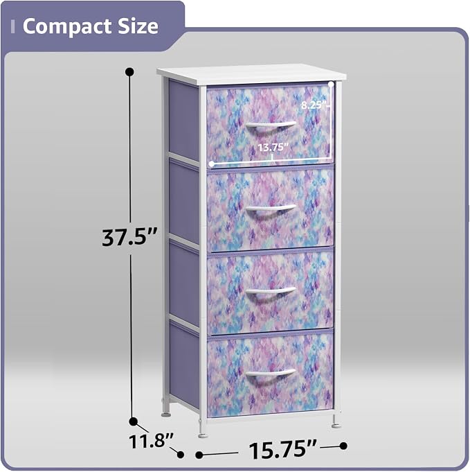 Sorbus Dresser Storage Tower, Organizer Drawers - Image 3