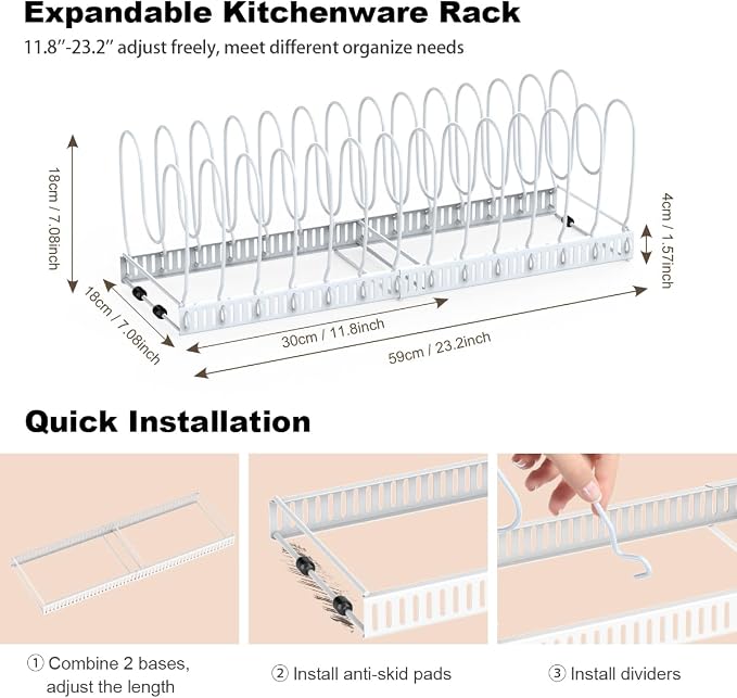 Housolution Pot and Pan Organizer Rack - Image 5